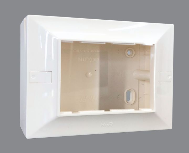 Boxon Surface Box With Plate 3 Module White